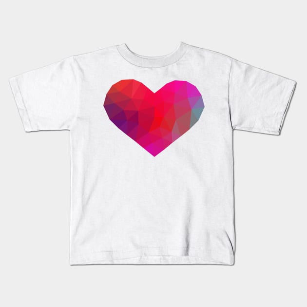 Multicolored Heart Kids T-Shirt by MultiiDesign